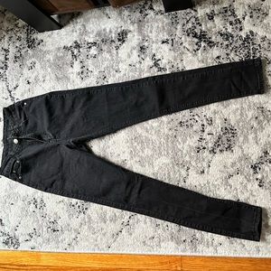 Black skinny high waisted jeggings